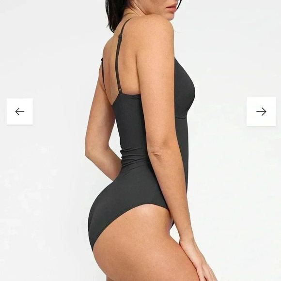 NWT POPILUSH Shapewear Swimsuit Deep V-Neck One-Piece Low-Back - Picture 2 of 7